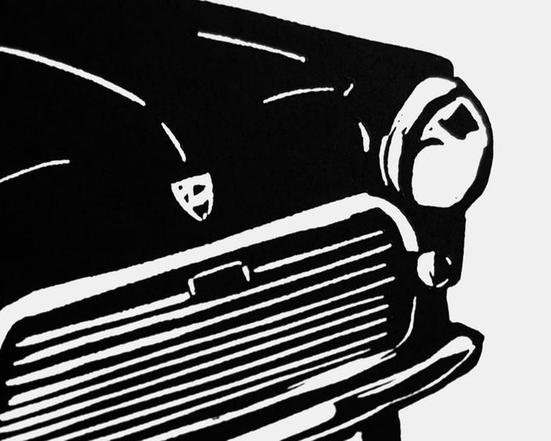 Inkery mini linocut closer up