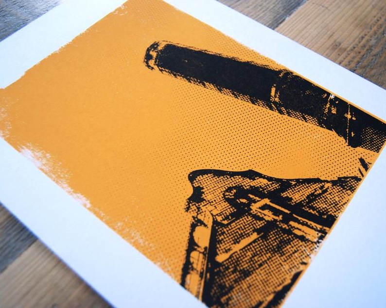 Old warehouse screenprint close up1