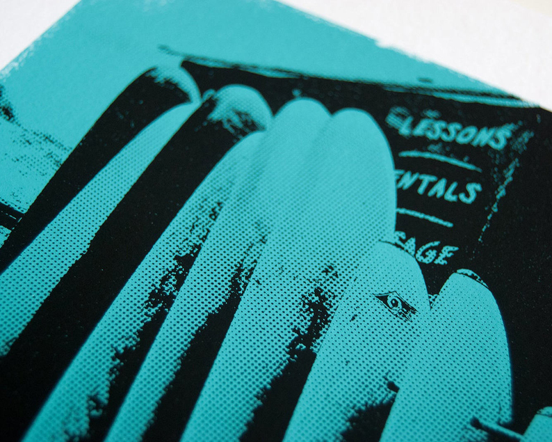 Surfboards portugal screenprint close up