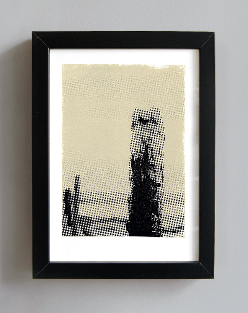 Rusty marker post art print